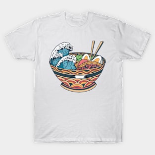 Ocean Waves In Ramen Bowl T-Shirt